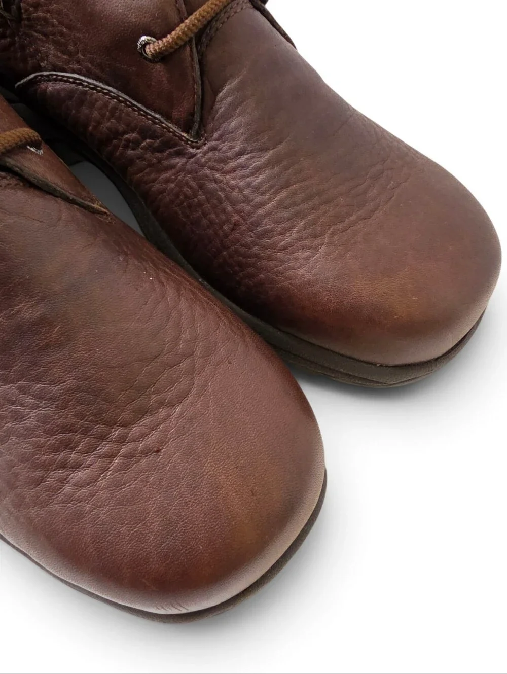 Dunham Men's Brown Leather Lace-Up Casual Comfort Shoes Rugged Rubber Sole SZ 10